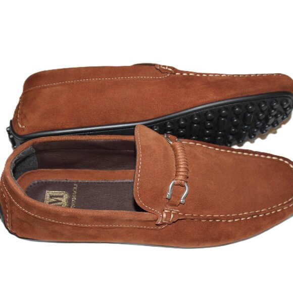 BRUNO MAGLI TORRO COGNAC SUEDE DRIVER SHOES US 10M main image 5